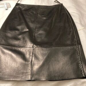 Spectacular leather pencil skirt
